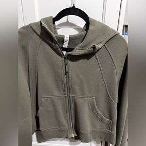 Lululemon Army Green Full Zip Scuba